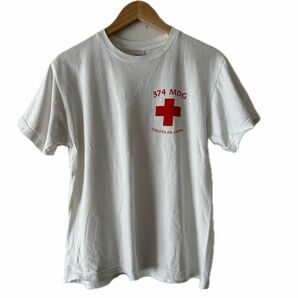 YOKOTA AIR BASE SAMURAI MEDIC Tシャツ USED M 白赤