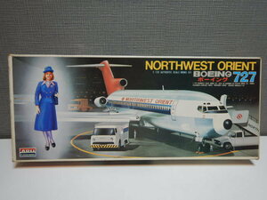 A89　未組立　当時物　ARII NORTHWEST ORIENT BOEING727 ノースウェスト　オリエント　ボーイング727　1/120　飛行機/ジャンボ機/プラモ