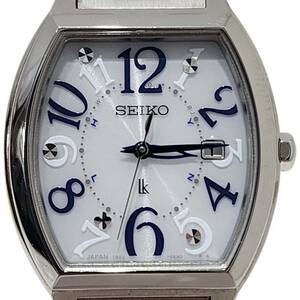 SEIKO セイコー 腕時計 ルキア 1B22-0BC0 シルバー文字盤 ソーラー電波 レディース 稼働品 本体のみ 【中古品】 22402K7