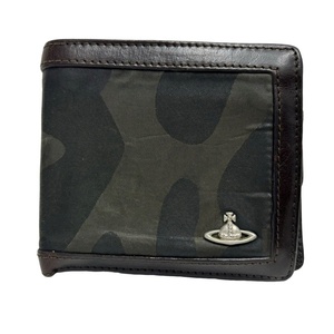Vivienne Westwood ヴィヴィアン ウエストウッド 二つ折り 財布 中古 カモフラージュ 迷彩 ナイロン 32402K30
