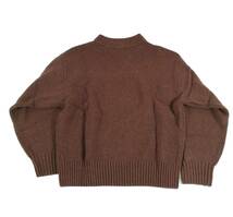 【新品】ユニクロ WOMEN'S M / プレミアムラム knit ローゲージセーター UNIQLO ニット 長袖 ブラウン BROWN (#DG6GQ)_画像2