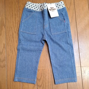 ⑪ new goods 80cm regular price 3630 jpy hot screw ketsu pants Denim Denim pants Miki House 