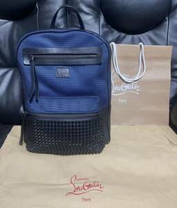  rare *Christian Louboutin Christian Louboutin rucksack backpack canvas leather regular price 285000 jpy 