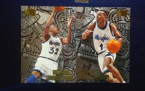 1995-96 FLEER METAL MAGIC 【ANFERNEE HARDAWAY】 レギュラーカード #209 & 【SHAQUILLE O'NEAL】 レギュラーカード #215