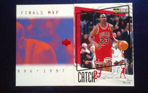 1997 UPPER DECK COLLECTOR'S CHOICE CHICAGO BULLS 【MICHAEL JORDAN】 #186 レギュラーカード & FINALS MVP 1996・1997 MJ3