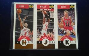 1997 UPPER DECK CHICAGO BULLS 【MICHAEL JORDAN】 & 【RON HARPER】 & 【STEVE KERR】 金箔押しパラレルカード