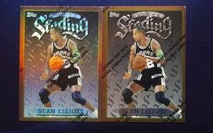 1996 topps FINEST SAN ANTONIO SPURS 【SEAN ELLIOTT】 Sterling #68 リフラクター & レギュラーカード