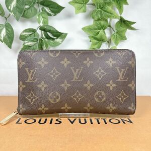 1円 ルイヴィトン LOUIS VUITTON モノグラム オーガナイザー ラウンドファスナー ジッピー M62581 長財布 シリアル CA4187 