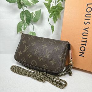 1円 LOUIS VUITTON ルイヴィトン アクセソワール M40712 ポーチ ショルダー ハンドバッグ モノグラム シリアル FL0033