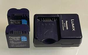 ☆ Panasonic BATTERY CHARGER DE-A43 + BATTERY PACK DMW-BMA7 ×2 ◇ 中古 ☆