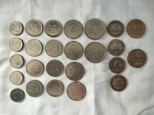 フランス 旧硬貨 1/2～10フラン 25枚 旧貨幣 約168g カペー朝1000年記念硬貨