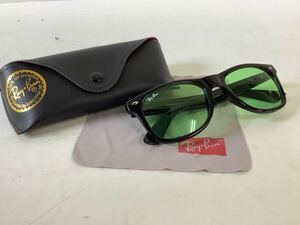 ○営HM001-A12S60【埼玉発】Ray-Ban サングラス RB2140901 54□22 3N レイバン グリーンレンズ　ファッション小物　専用ケース付 