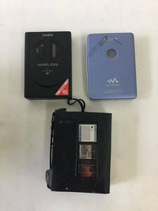 ○営TK054-A9S60【埼玉発】カセットプレーヤー3点まとめ　SONY WALKMAN CASIO ※通電・動作未確認　本体のみ　カセットウォークマン 