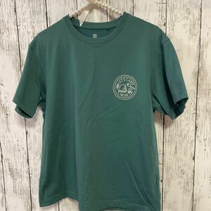 Tシャツ 半袖Tシャツ 半袖 プリント　モスグリーン　グリーン　緑　140 キッズ　無地　ユニクロ　