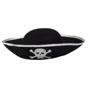 キャプテン 海賊帽子 シルバー色　ハロウィン 海賊　海賊ゲーム　ショー パイレーツ　カリビアン　キャプテンハット
