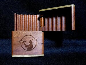 アメリカンスピリット　NATURAL AMERICAN SPIRIT　木製シガレットケース　アメスピ　希少　レア　アメスピ　煙草入れ