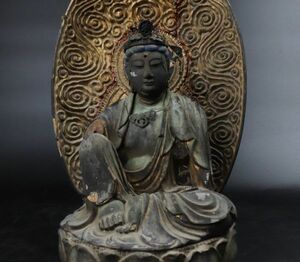 仏教美術 室町時代 木造 玉眼 如意輪観音菩薩像 仏像 TK063
