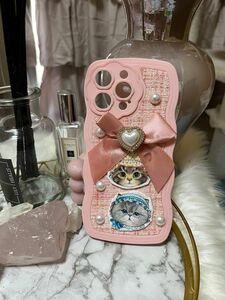 最終値下げ コヤンイサムチョン iPhone14promax ルミちゃん リトルサンダー 韓国 ハンドメイドスマホケース 猫 ねこ