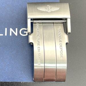 C182 Редкий [Breitling] Breitling 20 -мм D прята, атласный, атласный, кожаный ремень, Ronomat timer timer Ocean