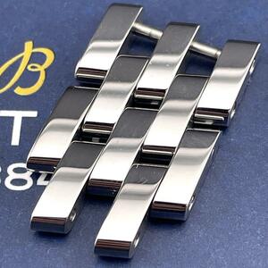 c319【18mm】“極美品“BREITLING ブライトリング A13050 クロノマット 5連 鏡面 ポリッシュ SSコマ ステンレス ベルト 純正 入手困難 正規