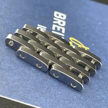 c312【20mm】“新品“BREITLING ブライトリング ナビタイマー 7連 ポリッシュ 鏡面 SS コマ ステンレス ベルト 入手困難 純正 正規_画像5