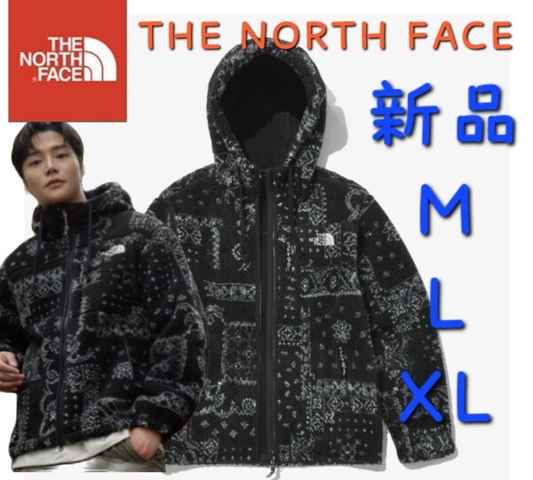 ノースフェイス フリースジャケット 新品 ボア ペイズリー柄 アウター L THE NORTH FACE