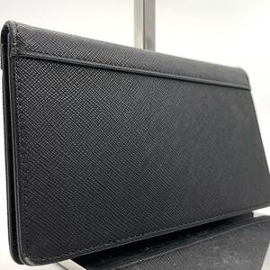 １円〜 ◇極美品 格安スタート◇ LANVIN ランバン カードケース オールレザー 折りたたみ ブラック 黒 メンズ レディース ユニセックス