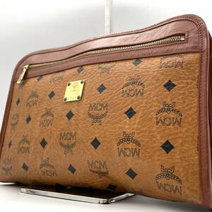 ◇希少 格安スタート◇ MCM クラッチバッグ セカンドバッグ ビジネス メンズ レザー 大容量