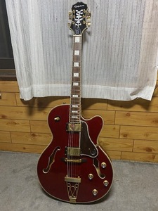 美品　エピフォン　エンペラーⅡPro　ジョーパスモデル　2018年　ワインレッド　Epiphone Joe Pass Emperor ⅡPro　フルアコ