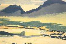 r-4125　進藤蕃　水彩画　真作　額装　前面ガラス　名古屋画廊_画像2