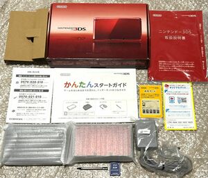 〈本体美品・画面無傷・動作確認済み〉ニンテンドー3DS 本体 フレアレッド 本体 CTR-001 NINTENDO