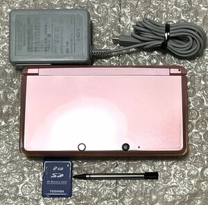 〈良品・動作確認済み〉ニンテンドー3DS 本体 ミスティピンク 充電器 NINTENDO 3DS CTR-001