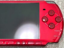 〈準美品・画面無傷・動作確認済み・最終型〉PSP-3000 本体 ラディアントレッド ＋メモリースティック 4GB PlayStation Portable 薄型_画像3