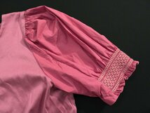 2019年美品 エムズグレイシー コットン異素材切替刺繍半袖プルオーバー ピンク38 ri602_画像8