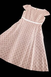 ☆小さいサイズ美品2021☆TOCCAトッカ/LACE CLOVERドレス定価4.9万：00/ベージュ系xw317