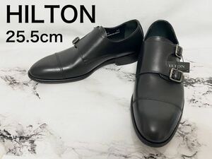 HILTON ヒルトン 新品タグ付 25.5cm 定価約24000円 靴 革靴 　モンクストラップ