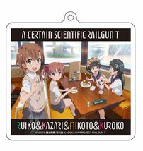 とある科学の超電磁砲T スクエアチャーム　５種　御坂美琴　白井黒子　初春飾利　佐天涙子　アクリルキーホルダー　とある魔術の禁書目録_画像6