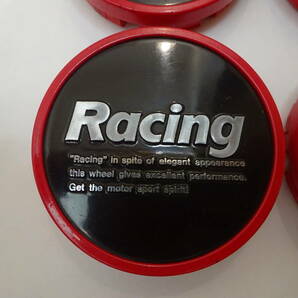 ENKEI RACING RP01 ホイール センターキャップ 4個 黒 赤 59mm HC-97-1 エンケイ レーシング ブラック レッドの画像3