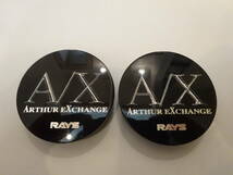 RAYS ARTHUR EXCHANGE ホイール センターキャップ 2個 黒 58.5mm レイズ アーサーエクスチェンジ A/X ブラック_画像1