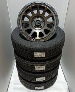 デルタフォース オーバル 8.0J-17+35 5/114 マットスモークポリッシュ ジオランダーA/T G015 225/65R17 30系アルファード ヴェルファイア等