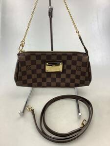 Y1942 美品 LOUIS VUITTON ルイ ヴィトン ダミエ エヴァ N55213 ショルダーバッグ ダミエ・エベヌ チェーンバッグ