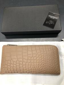HB9586 long wallet leather crocodile L character fastener MINK exclusive use sack * box attaching unused goods 