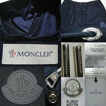 ★新品本物【モンクレール・MONCLER】カシミアタッチの上質ウール！スポーティだけどエレガントな大人仕様の上品イージーパンツ/濃紺navy54_画像5