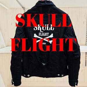 【稀少】2.5万 SKULL FLIGHT スカルフライト ジャケット RIDERS STRETCH LINEN G JACKET HARLEY-DAVIDSON ウエストライド アイアンハート