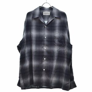 【L】WACKO MARIA / ワコマリア 23AW OMBRE CHECK OPEN COLLAR SHIRT L/S ( TYPE-3 ) オンブレチェック長袖シャツ