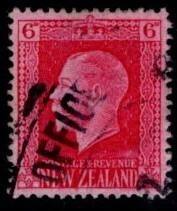ニュージーランド切手　ジョージ５世 普通切手 ６d. 　使用済 （#154）