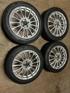 中古冬タイヤホイールセット　245/45R18　BRIDGESTONE VRX3 ユーロテック　4本セット　送料安★☆