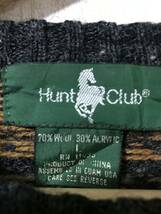 705☆【ヴィンテージ 古着 ノルディックニットセーター】Hunt Club レトロニット マルチカラー L_画像4