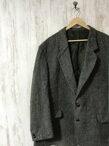 722☆【ヴィンテージ HARRIS TWEED ジャケット】BROOK TAVERNER ハリスツイード シングルブレザー 48