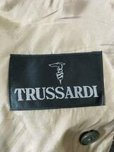 216☆【ヴィンテージ ダブルブレスト ブレザー】TRUSSARDI トラサルディ ダブルジャケット 茶系_画像8